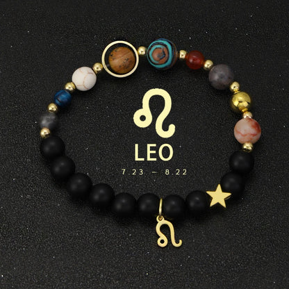 Planet & Zodiac Sign Crystal Bracelets