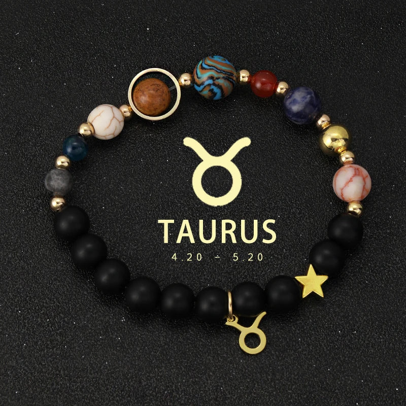 Planet & Zodiac Sign Crystal Bracelets