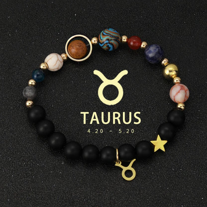 Planet & Zodiac Sign Crystal Bracelets