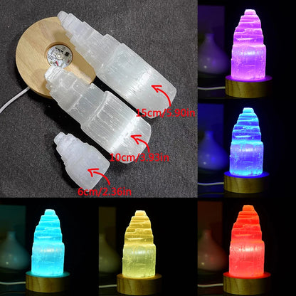 Selenite Crystal Skyscraper USB Tower