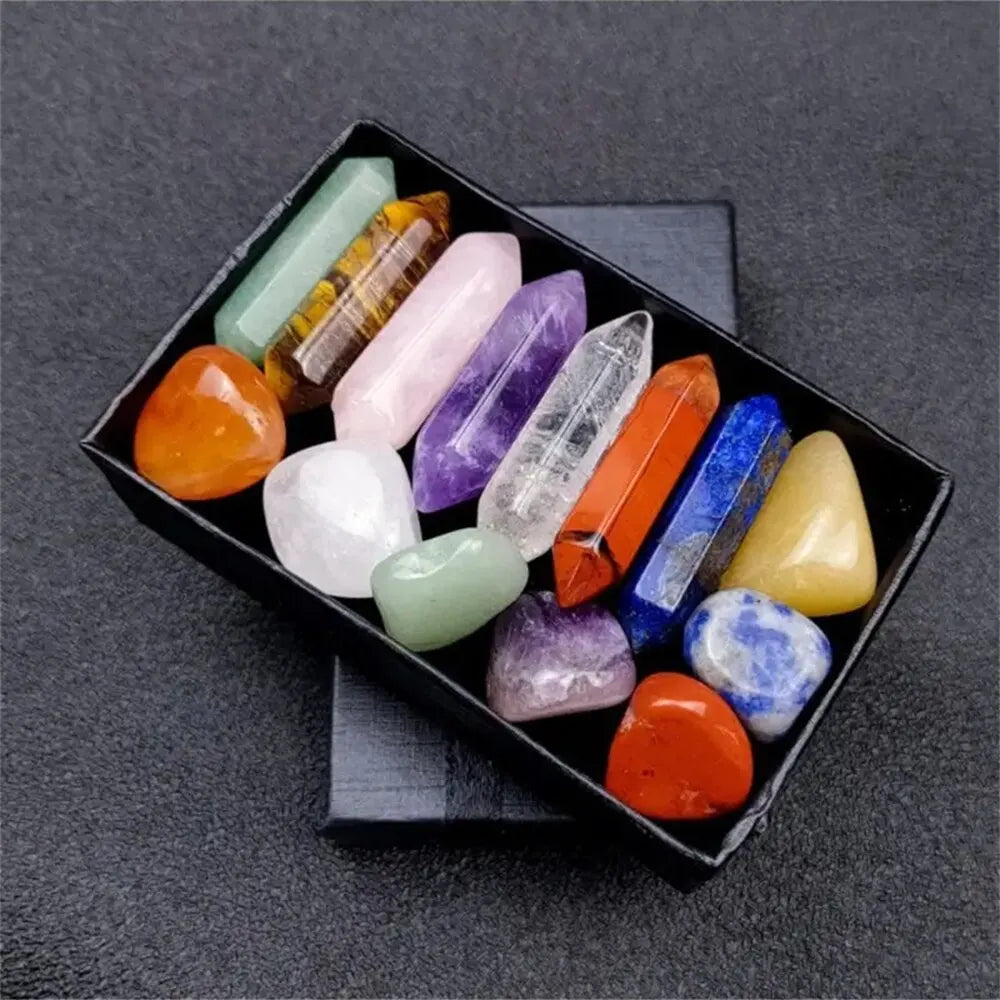 Quart Crystals Chakra Healing Stones For Meditation Set