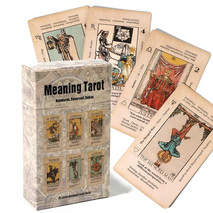 Antiqued Tarot Card Learning Deck 78 Cards