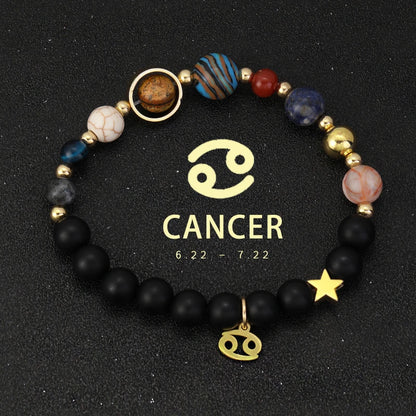 Planet & Zodiac Sign Crystal Bracelets