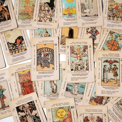 Antiqued Tarot Card Learning Deck 78 Cards