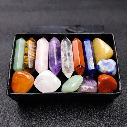 Quart Crystals Chakra Healing Stones For Meditation Set