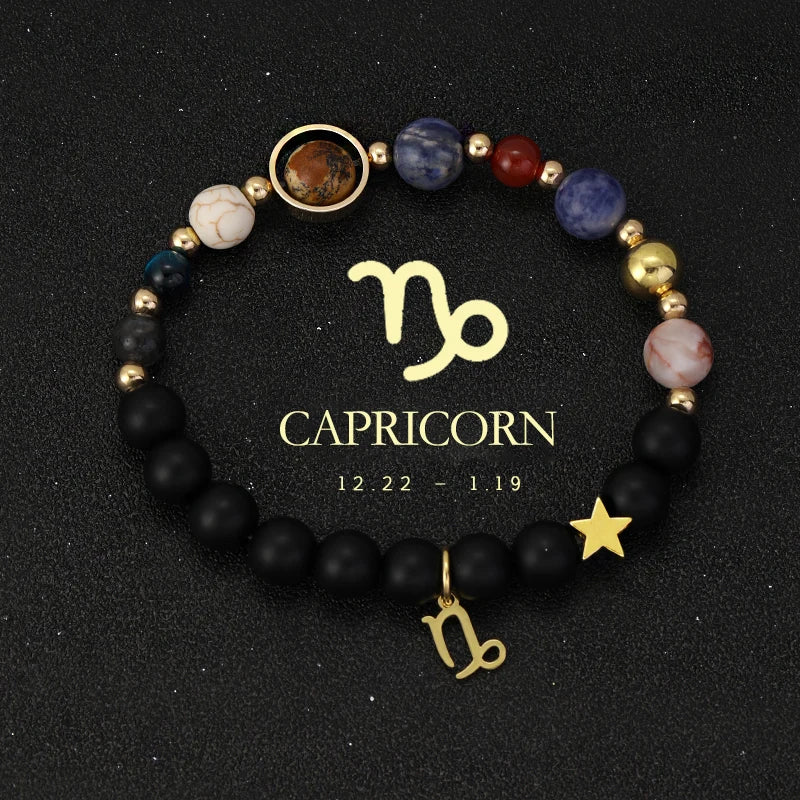 Planet & Zodiac Sign Crystal Bracelets