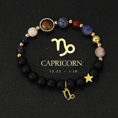 Planet & Zodiac Sign Crystal Bracelets