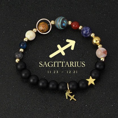 Planet & Zodiac Sign Crystal Bracelets