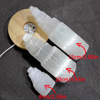 Selenite Crystal Skyscraper USB Tower