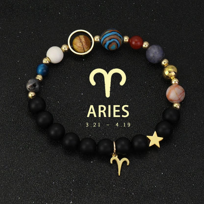 Planet & Zodiac Sign Crystal Bracelets