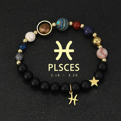 Planet & Zodiac Sign Crystal Bracelets