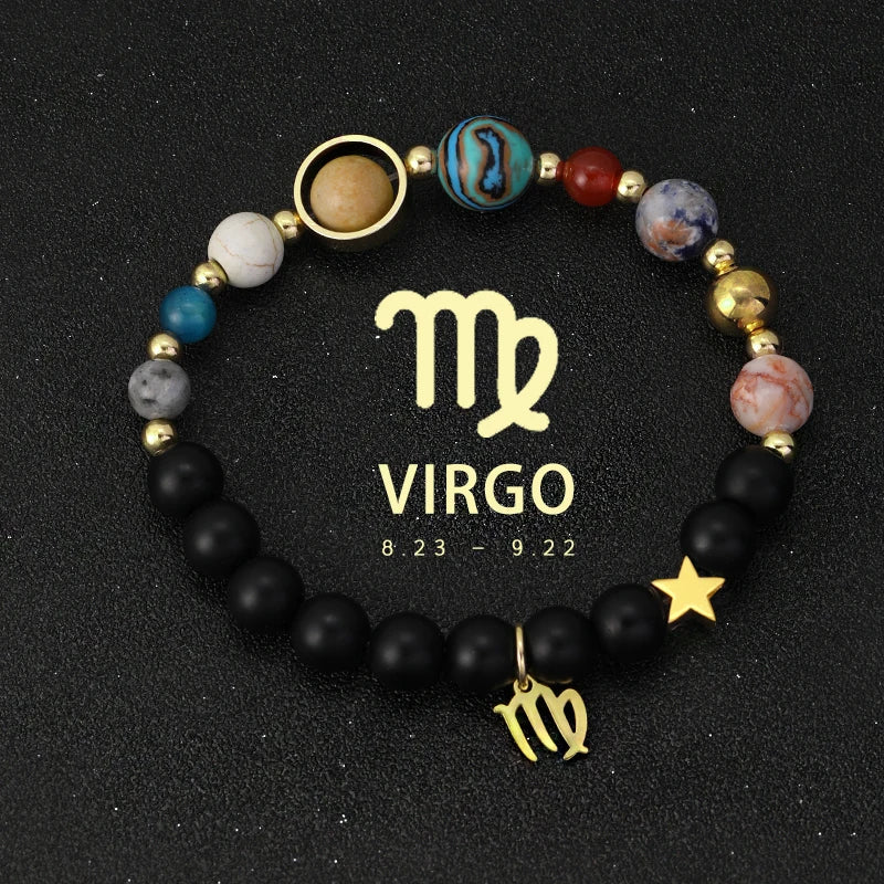 Planet & Zodiac Sign Crystal Bracelets