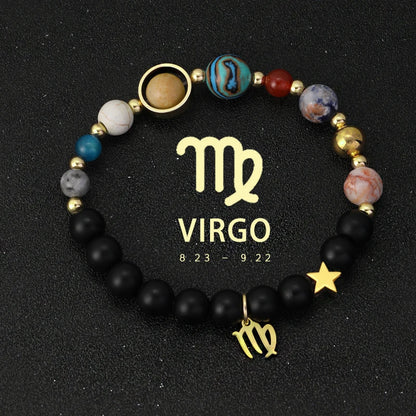 Planet & Zodiac Sign Crystal Bracelets
