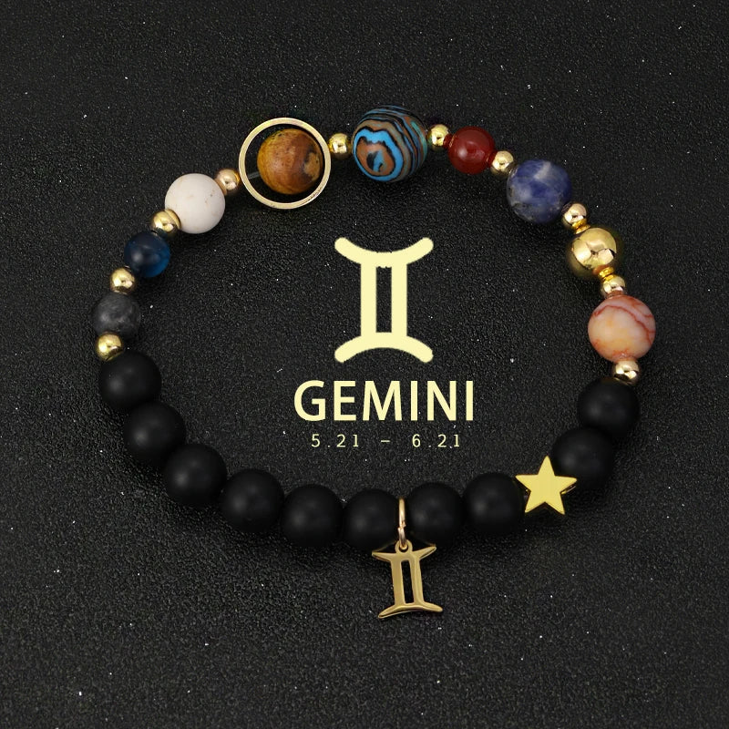 Planet & Zodiac Sign Crystal Bracelets