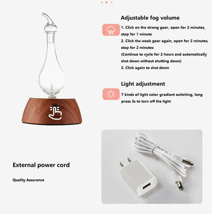 Waterless Essential Oil Diffuser W/Night Light