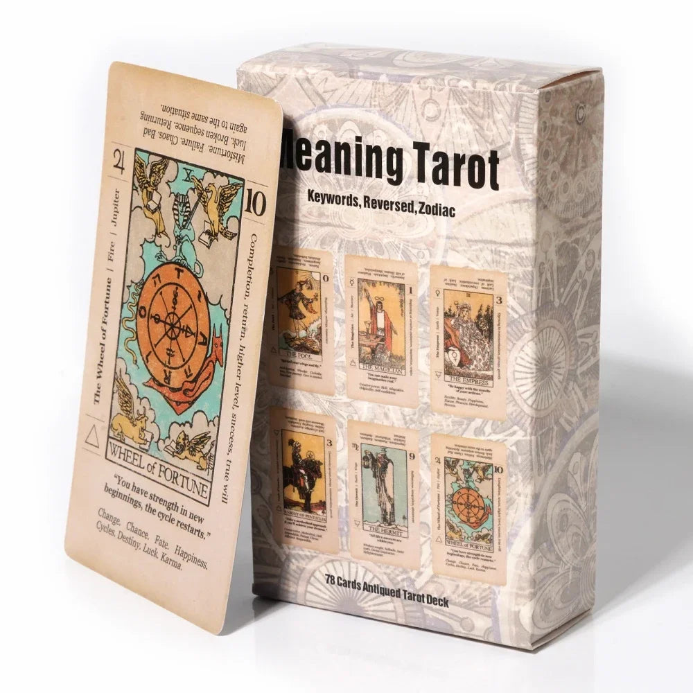 Antiqued Tarot Card Learning Deck 78 Cards
