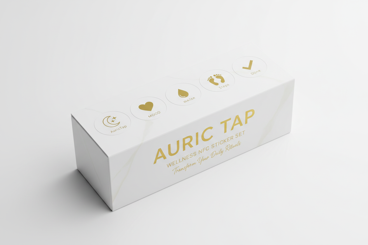 AuricTap 5-Sticker Set elevated angle