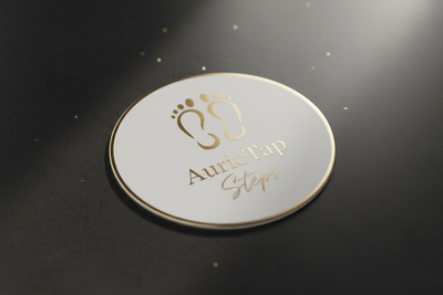 AuricTap Steps NFC sticker with footsteps icon