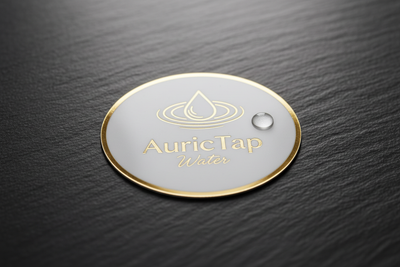 AuricTap Water NFC sticker with droplet icon